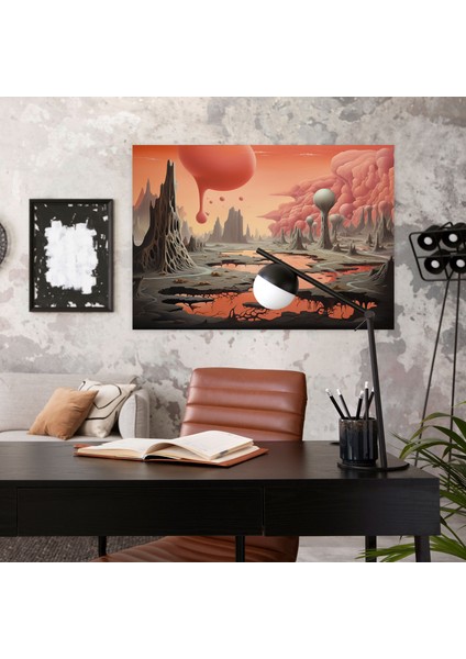 Volkan Gerçeküstü Duvar Sanatı - Volkan, Volkan, Yüzen Adalar, Gerçeküstü Sanat Eseri, 50X30 fiyatları