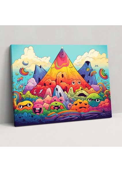 Volkan Kaprisli Kanvas Tablo - Volkan, Ev Dekorasyonu, Mutlu Yüzler, Kanvas Tablo, 50X30