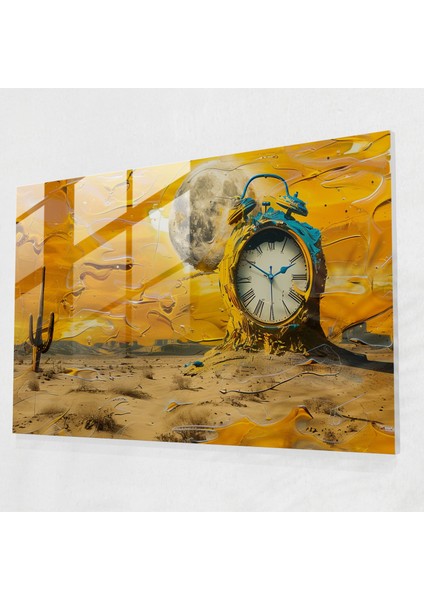 Sürrealizm Eriyen Saat Camı Baskı - Sürrealizm Sanatı, Modern Sanat, Cam Duvar Sanatı, Sürrealizm Sanatı, 45X30