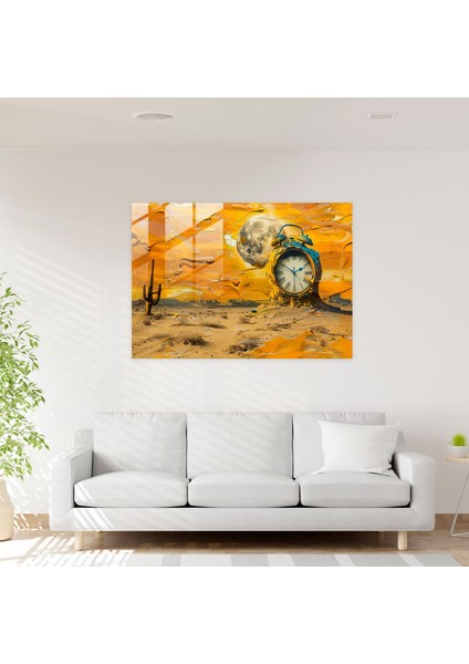 Sürrealizm Eriyen Saat Camı Baskı - Sürrealizm Sanatı, Modern Sanat, Cam Duvar Sanatı, Sürrealizm Sanatı, 45X30 fiyatları