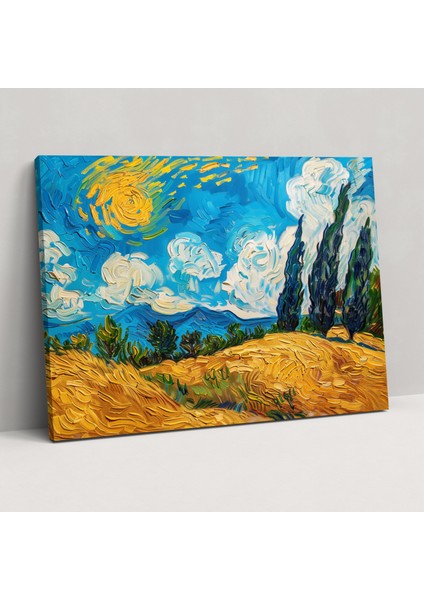 Vincent Van Gogh Buğday Tarlası Kanvas Tablo - Vincent Van Gogh, Duvar Sanatı, Kanvas Tablo, Ev Dekorasyonu, 50X30