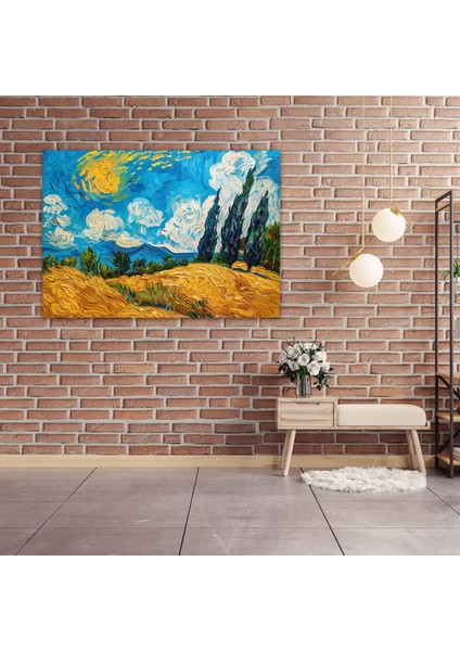 Vincent Van Gogh Buğday Tarlası Kanvas Tablo - Vincent Van Gogh, Duvar Sanatı, Kanvas Tablo, Ev Dekorasyonu, 50X30 fiyatları