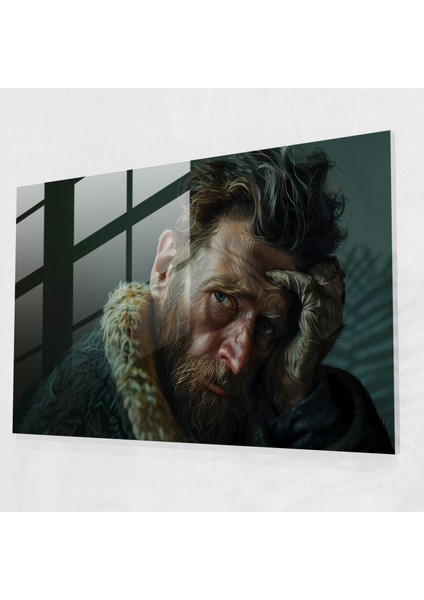 Vincent Van Gogh Cam Sanatı - Kulak Bandajlı Otoportre - Vincent Van Gogh, Modern Sanat, Cam Baskı, Vincent Van Gogh, 45X30