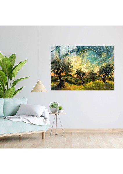 Vincent Van Gogh Cam Duvar Sanatı - Vincent Van Gogh, Cam Duvar Sanatı, Ev Dekorasyonu, Vincent Van Gogh, 45X30