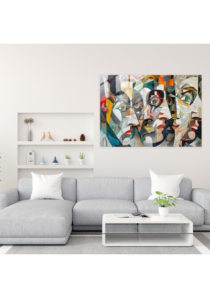 Sürrealizm Duvar Dekorasyonu: Parçalanmış Figürler - Sürrealizm Sanatı, Duvar Dekorasyonu, Modern Sanat, Sürrealizm Sanatı, 45X30