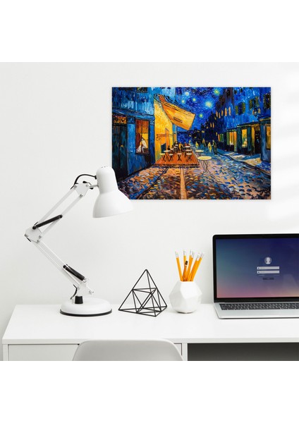Vincent Van Gogh Cafe Teras Gece Kanvas Tablo - Vincent Van Gogh, Kanvas Tablo, Duvar Sanatı, Vincent Van Gogh, 50X30