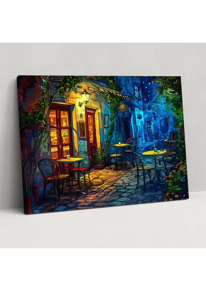 Vincent Van Gogh Cafe Teras Duvar Dekorasyonu - Vincent Van Gogh, Ev Dekorasyonu, Kanvas Tablo, Kanvas Tablo, 50X30