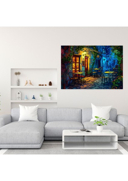 Vincent Van Gogh Cafe Teras Duvar Dekorasyonu - Vincent Van Gogh, Ev Dekorasyonu, Kanvas Tablo, Kanvas Tablo, 50X30 modelleri