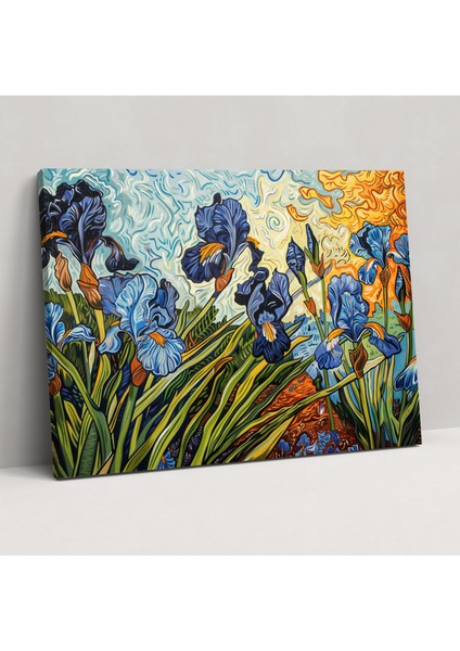 Vincent Van Gogh Süsen Bahçe Duvar Tablosu - Vincent Van Gogh, Kanvas Tablo, Vincent Van Gogh, Ev Dekorasyonu, 50X30