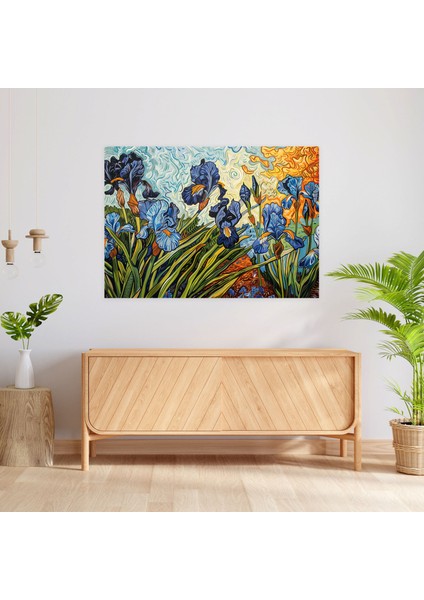 Vincent Van Gogh Süsen Bahçe Duvar Tablosu - Vincent Van Gogh, Kanvas Tablo, Vincent Van Gogh, Ev Dekorasyonu, 50X30