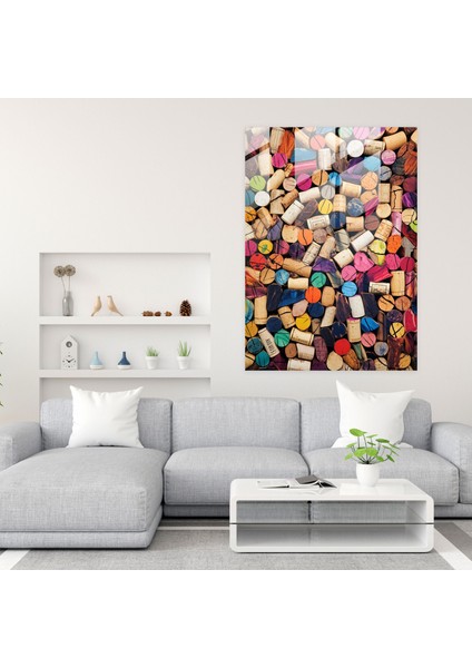 Eğlenceli Vibrance Cam Baskı - Şarap, Kolaj, Şarap, Cam Sanatı, 30X45 modelleri