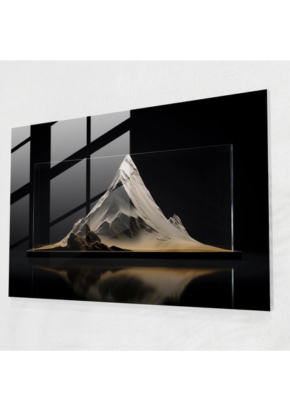 Volkan Cam Sanatı - Volkan, Modern Sanat, Cam Duvar Sanatı, Uyuyan Volkan, 45X30