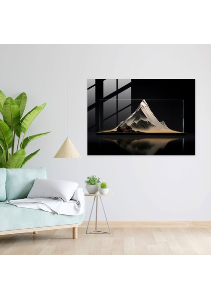 Volkan Cam Sanatı - Volkan, Modern Sanat, Cam Duvar Sanatı, Uyuyan Volkan, 45X30 fiyatları