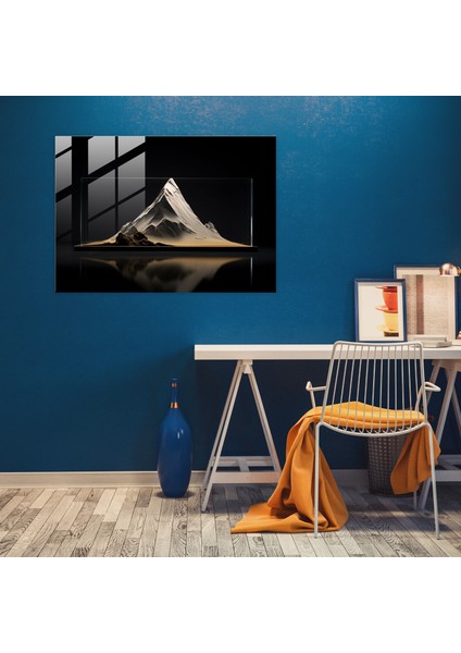 Volkan Cam Sanatı - Volkan, Modern Sanat, Cam Duvar Sanatı, Uyuyan Volkan, 45X30 modelleri