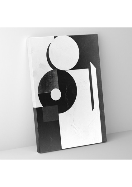 Örtüşen Şekiller Süprematizm Tarzında Kanvas Tablo - Süprematizm, Soyut Sanat, Ev Dekorasyonu, Duvar Dekorasyonu, 30X50