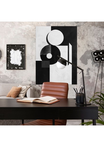 Örtüşen Şekiller Süprematizm Tarzında Kanvas Tablo - Süprematizm, Soyut Sanat, Ev Dekorasyonu, Duvar Dekorasyonu, 30X50 fiyatları