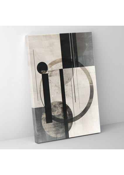 Süprematizm Minimalist Daireler ve Dikdörtgenler Kanvas Tablo - Süprematizm, Süprematizm, Kanvas Tablo, 30X50 Kanvas Tablo, 30X50