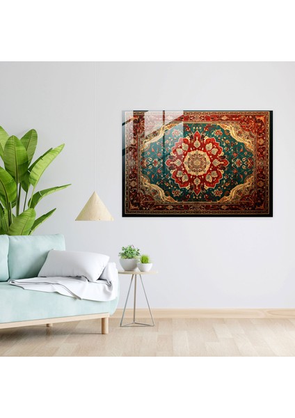 Regal Osmanlı Türk Halısı Cam Baskı - Türk Halısı, Gösterişli Motifler, Majesteleri, Muhteşem Renkler, 45X30 modelleri
