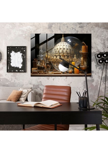 Vatikan Kütüphanesi Cam Sanatı - Vatikan, Cam Baskı, Modern Sanat, Cam Duvar Sanatı, 45X30