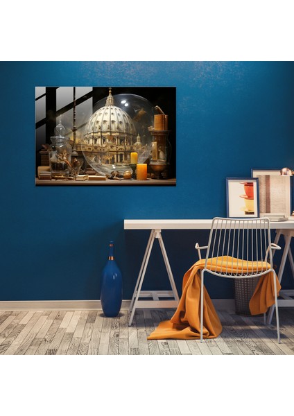 Vatikan Kütüphanesi Cam Sanatı - Vatikan, Cam Baskı, Modern Sanat, Cam Duvar Sanatı, 45X30