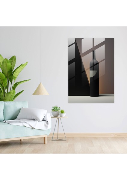 Minimalist Şarap Kadehi Baskı - Şarap, Tipografi, Modern Sanat, Duvar Dekorasyonu, 30X45 fiyatları