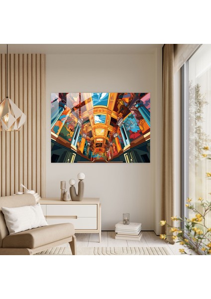 Vatikan Cam Baskı - Ikonik Sistine Şapeli Pop Art Cam Duvar Sanatı - Vatikan, Duvar Dekorasyonu, Sistine Şapeli, Vatikan, 45X30