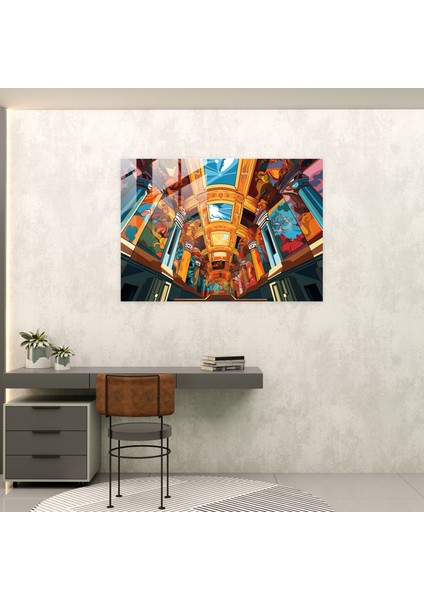 Vatikan Cam Baskı - Ikonik Sistine Şapeli Pop Art Cam Duvar Sanatı - Vatikan, Duvar Dekorasyonu, Sistine Şapeli, Vatikan, 45X30