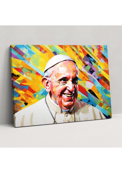 Vatikan Pop Art Kanvas Tablo - Vatikan, Kanvas Tablo, Canlı Renkler, Vatikan, 50X30