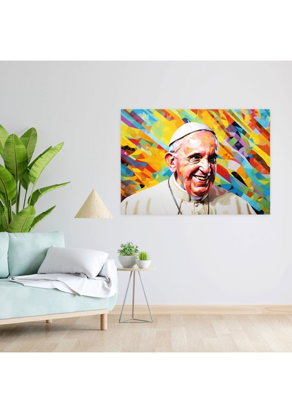 Vatikan Pop Art Kanvas Tablo - Vatikan, Kanvas Tablo, Canlı Renkler, Vatikan, 50X30