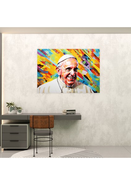 Vatikan Pop Art Kanvas Tablo - Vatikan, Kanvas Tablo, Canlı Renkler, Vatikan, 50X30