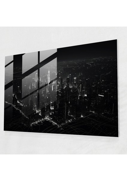 Dünya Haritası Cam Baskı - Dünya Haritası 2, Dünya Haritası, Cam Sanatı, Cam Baskı, 45X30