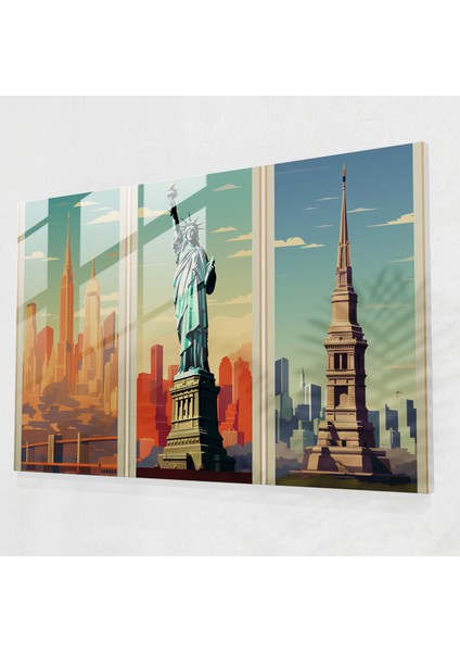 Seyahat Cam Sanatı - Seyahat, Vintage Reklam, Retro, Modern Sanat, 45X30