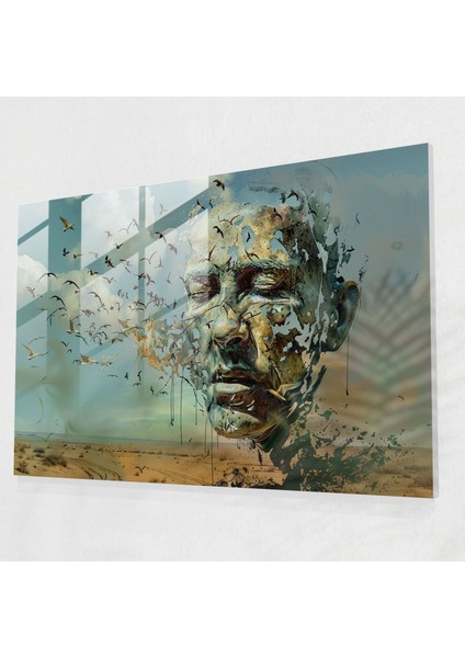Salvador Dali Sürrealizm Başyapıtı Modern Sanat - Salvador Dali, Modern Sanat, Cam Duvar Sanatı, Cam Baskı, 45X30