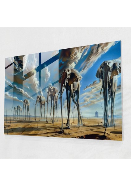 Salvador Dali Uzun Bacaklı Filler Cam Duvar Sanatı - Salvador Dali, Modern Sanat, Salvador Dali, Ev Dekorasyonu, 45X30