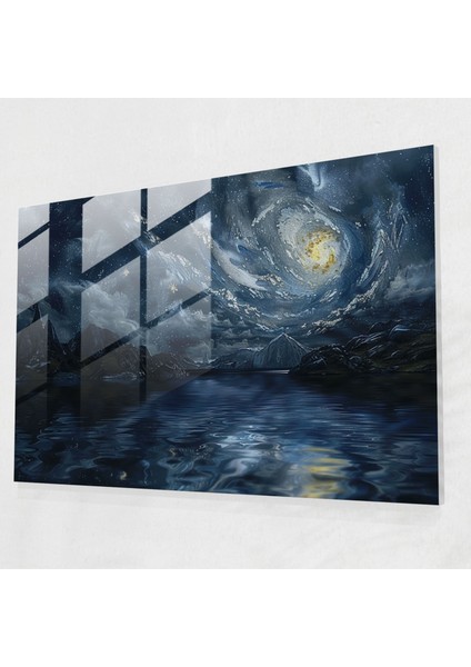 Vincent Van Gogh Cam Baskı - Yıldızlı Gece Gökyüzü - Vincent Van Gogh, Vincent Van Gogh, Cam Baskı, Ev Dekorasyonu, 45X30