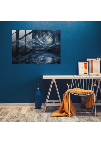 Vincent Van Gogh Cam Baskı - Yıldızlı Gece Gökyüzü - Vincent Van Gogh, Vincent Van Gogh, Cam Baskı, Ev Dekorasyonu, 45X30 fiyatları