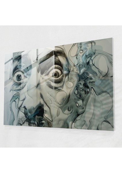 Salvador Dali Gerçeküstü Otoportre Cam Duvar Sanatı - Salvador Dali, Cam Duvar Sanatı, Otoportre, Ev Dekorasyonu, 45X30