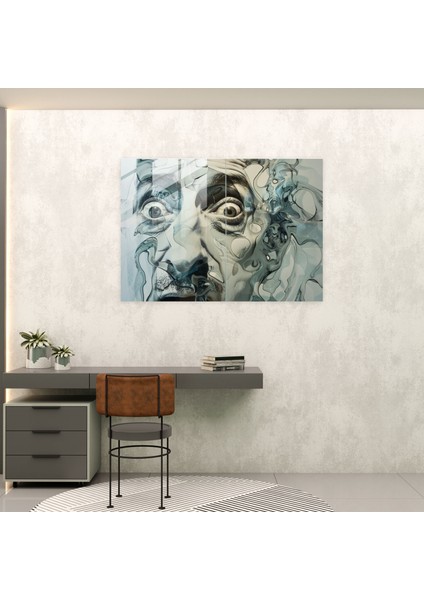 Salvador Dali Gerçeküstü Otoportre Cam Duvar Sanatı - Salvador Dali, Cam Duvar Sanatı, Otoportre, Ev Dekorasyonu, 45X30 fiyatları