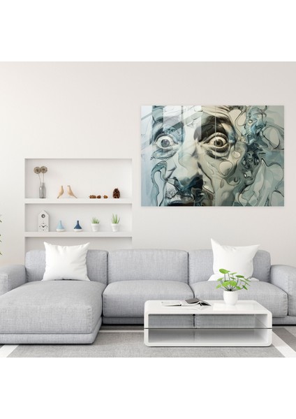 Salvador Dali Gerçeküstü Otoportre Cam Duvar Sanatı - Salvador Dali, Cam Duvar Sanatı, Otoportre, Ev Dekorasyonu, 45X30 modelleri