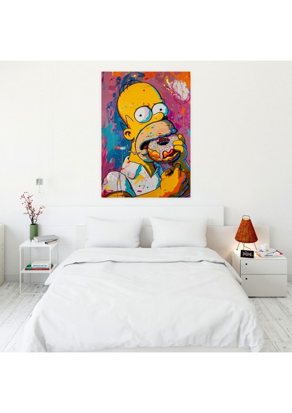 Simpsonlar Kanvas Tablo - Pop Art Tarzı Duvar Tablosu - Simpsonlar, Pop Art, Renkli, Duvar Süslemesi, 30X50