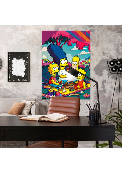 Simpsonlar Pop Art Kanvas Tablo - Simpsonlar, Pop Art, Duvar Sanatı, Duvar Dekorasyonu, 30X50 modelleri