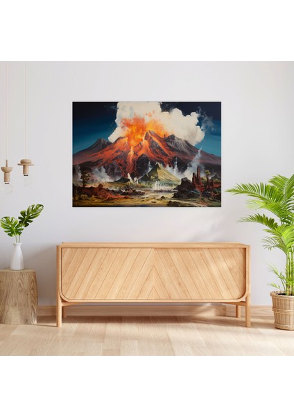 Volkan Kanvas Tablo - Volkan, Kanvas Tablo, Duvar Tablosu, Kanvas Tablo, 50X30 modelleri