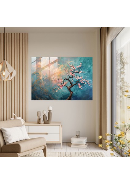 Vincent Van Gogh Cam Baskı - Çiçek Açan Badem Ağacı - Vincent Van Gogh, Ev Dekorasyonu, Modern Sanat, Vincent Van Gogh, 45X30 fiyatları