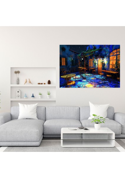 Cafe Teras Kanvas Tablo Vincent Van Gogh - Vincent Van Gogh, Vincent Van Gogh, Duvar Dekorasyonu, Kanvas Tablo, 50X30 modelleri