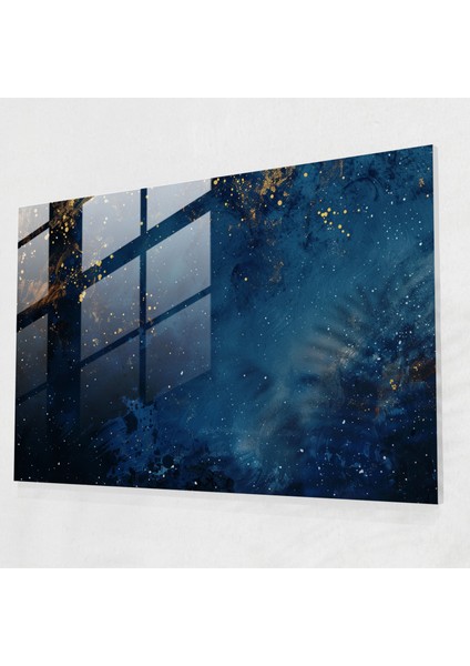 Vincent Van Gogh Cam Tablo - Yıldızlı Gece - Vincent Van Gogh, Ev Dekorasyonu, Modern Sanat, Cam Duvar Sanatı, 45X30