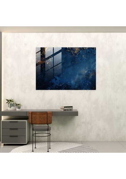 Vincent Van Gogh Cam Tablo - Yıldızlı Gece - Vincent Van Gogh, Ev Dekorasyonu, Modern Sanat, Cam Duvar Sanatı, 45X30