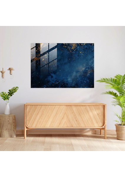 Vincent Van Gogh Cam Tablo - Yıldızlı Gece - Vincent Van Gogh, Ev Dekorasyonu, Modern Sanat, Cam Duvar Sanatı, 45X30