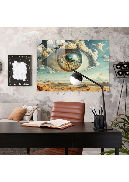 Sürrealizm Sanatı Cam Baskı - Büyük Boy Göz - Sürrealizm Sanatı, Cam Duvar Sanatı, Duvar Süslemesi, Sürrealizm Sanatı, 45X30 fiyatları