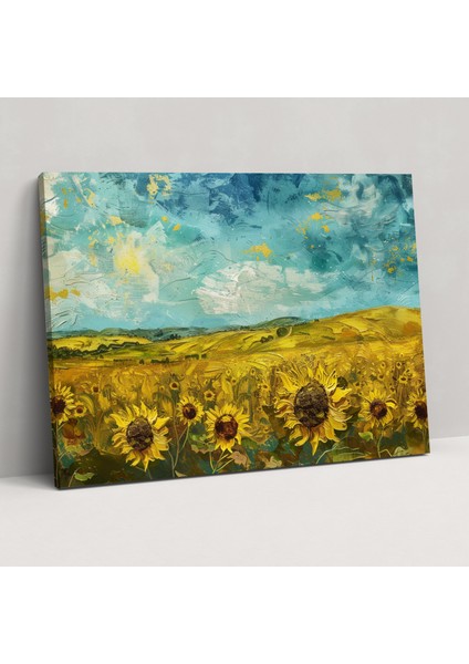 Vincent Van Gogh Ayçiçeği Tarlası Duvar Sanatı - Vincent Van Gogh, Ev Dekorasyonu, Duvar Dekorasyonu, Duvar Sanatı, 50X30