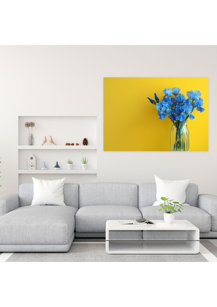 Vincent Van Gogh Mavi Süsen Kanvas Tablo - Vincent Van Gogh, Duvar Dekorasyonu, Vincent Van Gogh, Ev Dekorasyonu, 50X30 modelleri